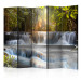Folding Screen At Dawn II - landscape of a waterfall and tropical jungle forest 134054