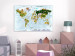 Canvas Print Map of fauna - animal drawings locally occurring on continents 134954 additionalThumb 3