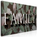 Canvas Print Family inscription with 3D effect - English text on floral background 135554 additionalThumb 2