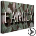 Canvas Print Family inscription with 3D effect - English text on floral background 135554 additionalThumb 6