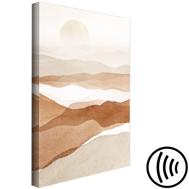 Canvas Art Print Teaching sun over the desert - Abstract Landscape in Boho style 135954 additionalImage 6