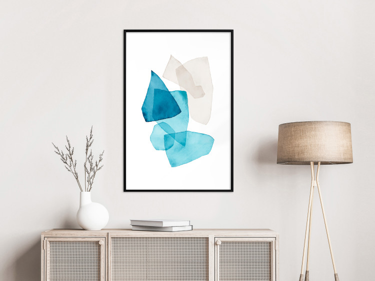Wall Poster Delicate Fragility - a simple abstraction in light and blue shapes 136054 additionalImage 9