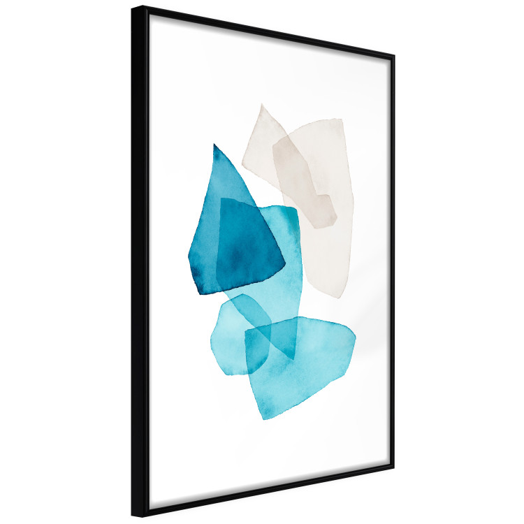 Wall Poster Delicate Fragility - a simple abstraction in light and blue shapes 136054 additionalImage 17