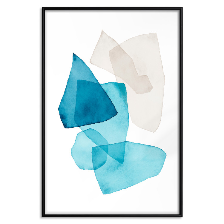 Wall Poster Delicate Fragility - a simple abstraction in light and blue shapes 136054 additionalImage 5