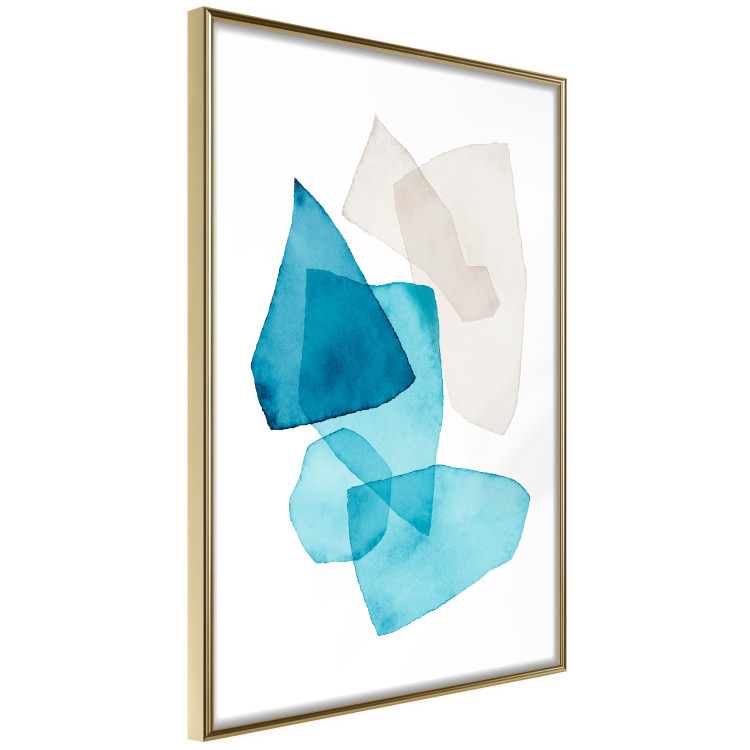 Wall Poster Delicate Fragility - a simple abstraction in light and blue shapes 136054 additionalImage 15