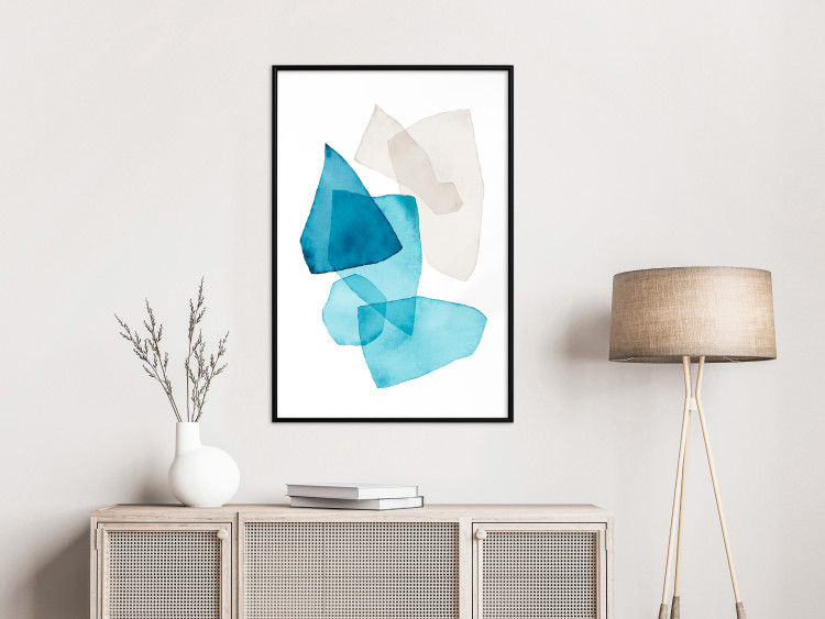 Wall Poster Delicate Fragility - a simple abstraction in light and blue shapes 136054 additionalImage 11