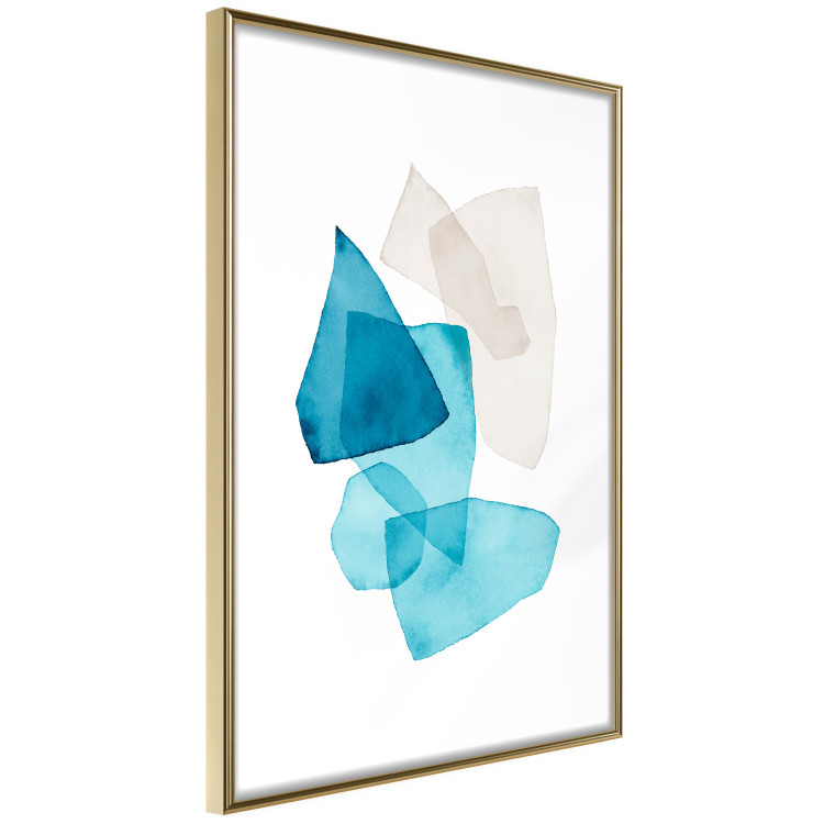 Wall Poster Delicate Fragility - a simple abstraction in light and blue shapes 136054 additionalImage 14