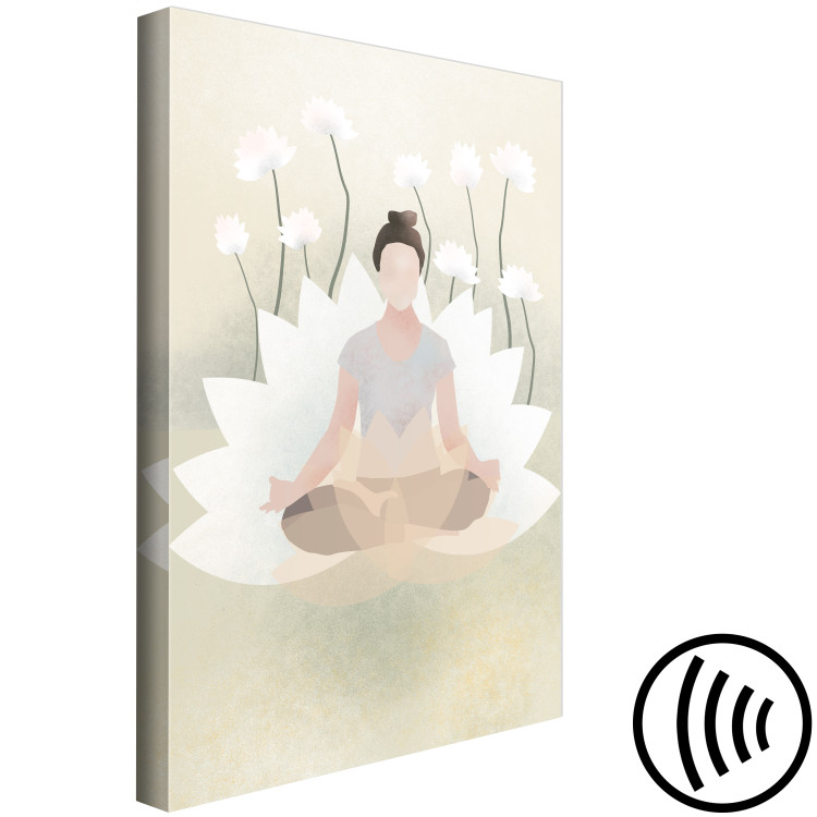 Canvas Print Love Yoga (1-piece) Vertical - floral composition in Zen style 138854 additionalImage 6