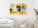 Canvas Abstraction (1-piece) - geometric composition in yellow and black 143854 additionalThumb 3