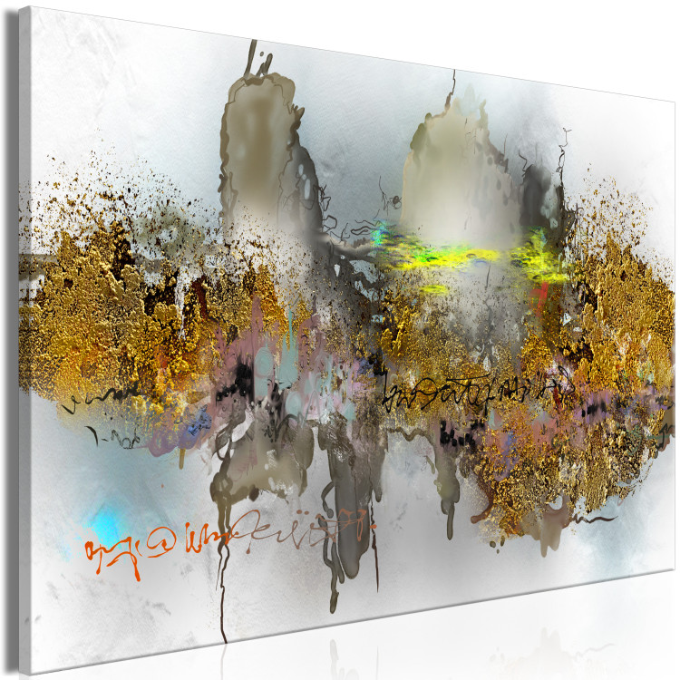 Canvas Art Print Golden City (1-piece) - modern abstraction in various colors 143954 additionalImage 2