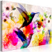 Canvas Art Print Hummingbirds in Paradise Garden (1-piece) - colorful birds and flowers 144354 additionalThumb 2