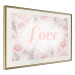 Wall Poster Love - Romantic Inscription on a Rose Background Among Plants and Leaves 144754 additionalThumb 9