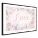 Wall Poster Love - Romantic Inscription on a Rose Background Among Plants and Leaves 144754 additionalThumb 5