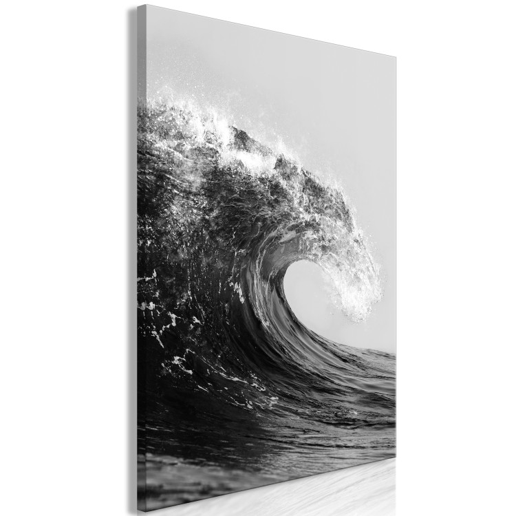 Canvas Art Print Sea in Black and White (1-piece) - unique seascape with a wave 145354 additionalImage 2