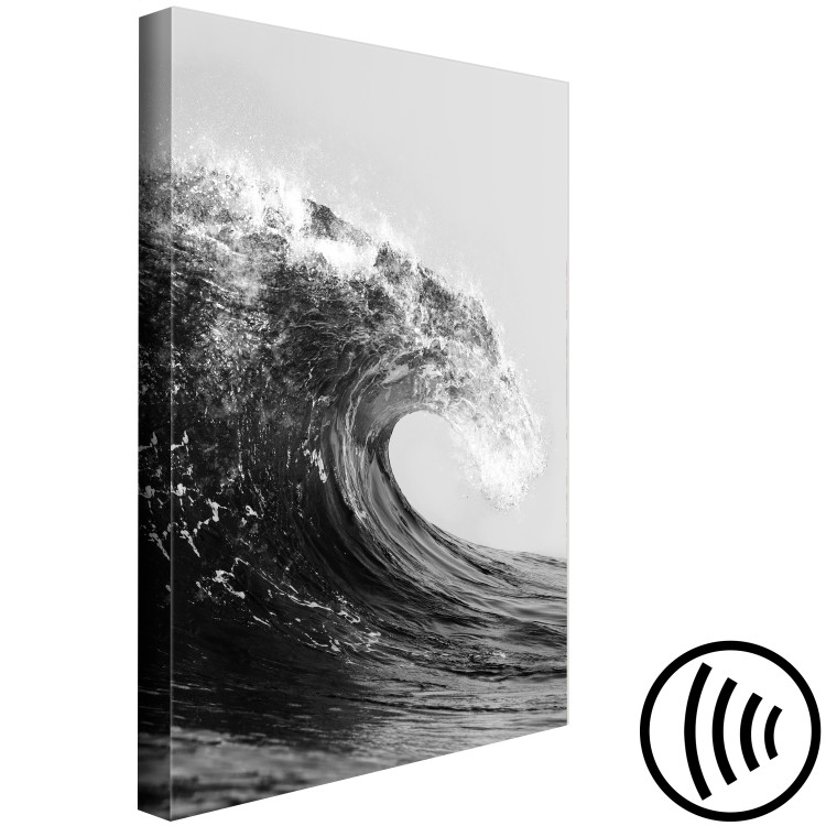 Canvas Art Print Sea in Black and White (1-piece) - unique seascape with a wave 145354 additionalImage 6