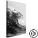 Canvas Art Print Sea in Black and White (1-piece) - unique seascape with a wave 145354 additionalThumb 6