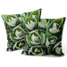 Decorative Velor Pillow Shy succulents - a floral composition with rich detailing 147054 additionalThumb 3