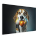 Canvas AI Beagle Dog - Portrait of a Animal With Three Balls in Its Mouth - Horizontal 150154 additionalThumb 2