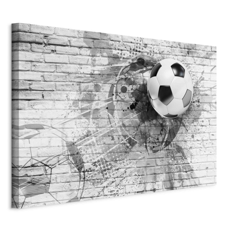 Large canvas print Dynamics of Soccer - A Speeding Ball Hitting a Brick Wall [Large Format] 151254 additionalImage 2