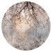 Round wallpaper Blooming Glow - Brown Composition With Twigs on a Grayish Background 151454 additionalThumb 1