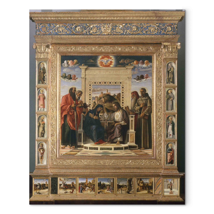 Art Reproduction The Coronation of the Madonna with Saints Paul, Peter, Hieronymus and Francis 157254