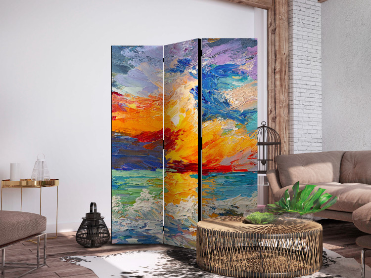 Room Divider Screen Colorful Landscape - Sunset Over the Sea in Vivid Colors [Room Dividers] 159554 additionalImage 2