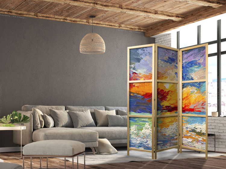 Room Divider Screen Colorful Landscape - Sunset Over the Sea in Vivid Colors [Room Dividers] 159554 additionalImage 6