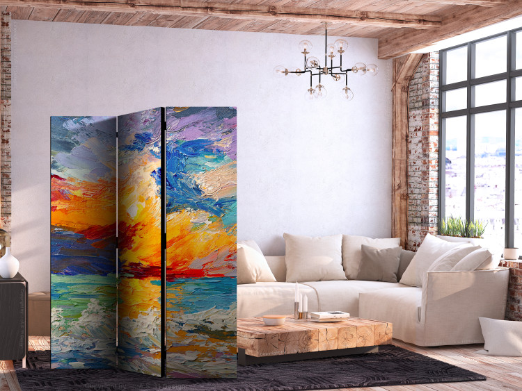 Room Divider Screen Colorful Landscape - Sunset Over the Sea in Vivid Colors [Room Dividers] 159554 additionalImage 4