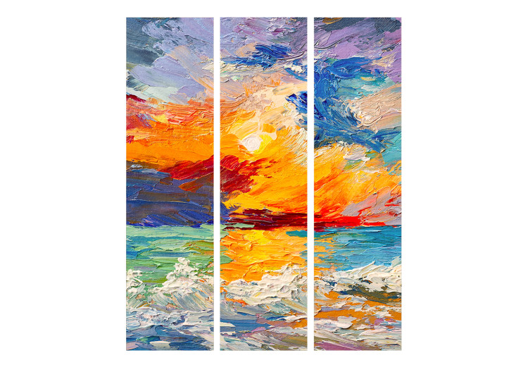 Room Divider Screen Colorful Landscape - Sunset Over the Sea in Vivid Colors [Room Dividers] 159554 additionalImage 3