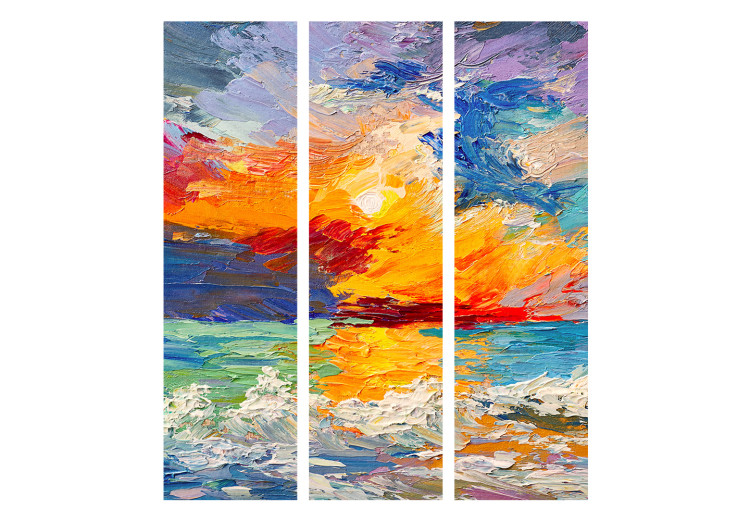 Room Divider Screen Colorful Landscape - Sunset Over the Sea in Vivid Colors [Room Dividers] 159554 additionalImage 7