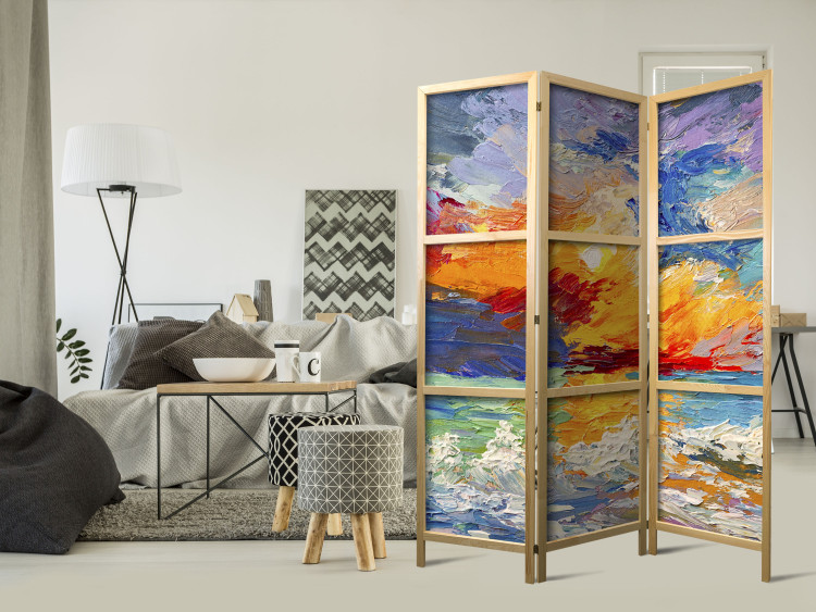 Room Divider Screen Colorful Landscape - Sunset Over the Sea in Vivid Colors [Room Dividers] 159554 additionalImage 8