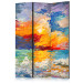Room Divider Screen Colorful Landscape - Sunset Over the Sea in Vivid Colors [Room Dividers] 159554