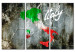 Canvas Artistic map of Italy - triptych 55354