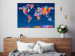 Canvas Art Print Continents in Colors (1-part) - Artistic World Map with Inscriptions 95954 additionalThumb 3