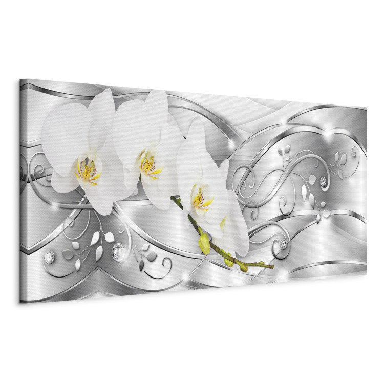 Canvas Art Print Flowering (1 Part) Wide Silver 106964 additionalImage 2