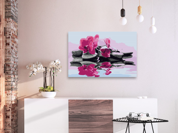 Paint by Number Kit Orchid With Zen Stones (Reflection In The Water) 107164 additionalImage 2