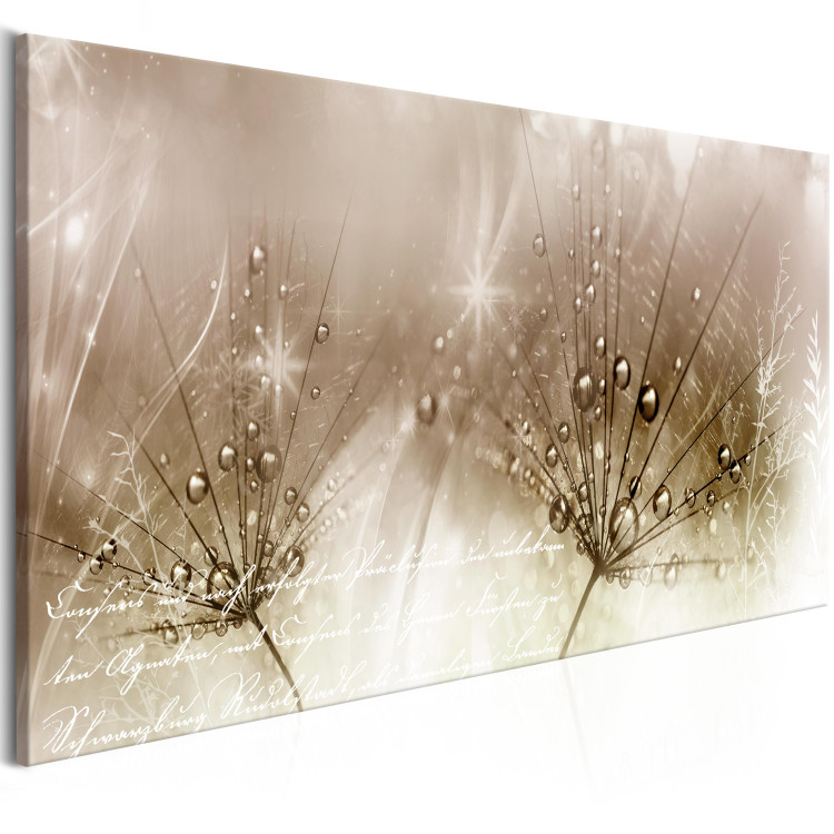 Canvas Art Print Drops of Dew (1 Part) Brown Wide 107264 additionalImage 2