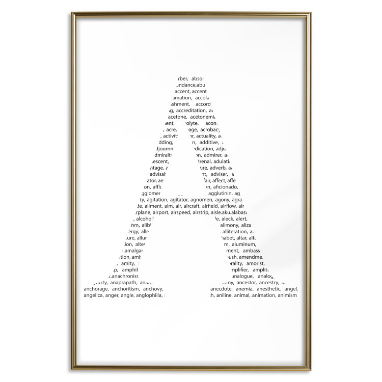Poster Letter A - composition with texts forming the first letter of the alphabet 114864 additionalImage 16