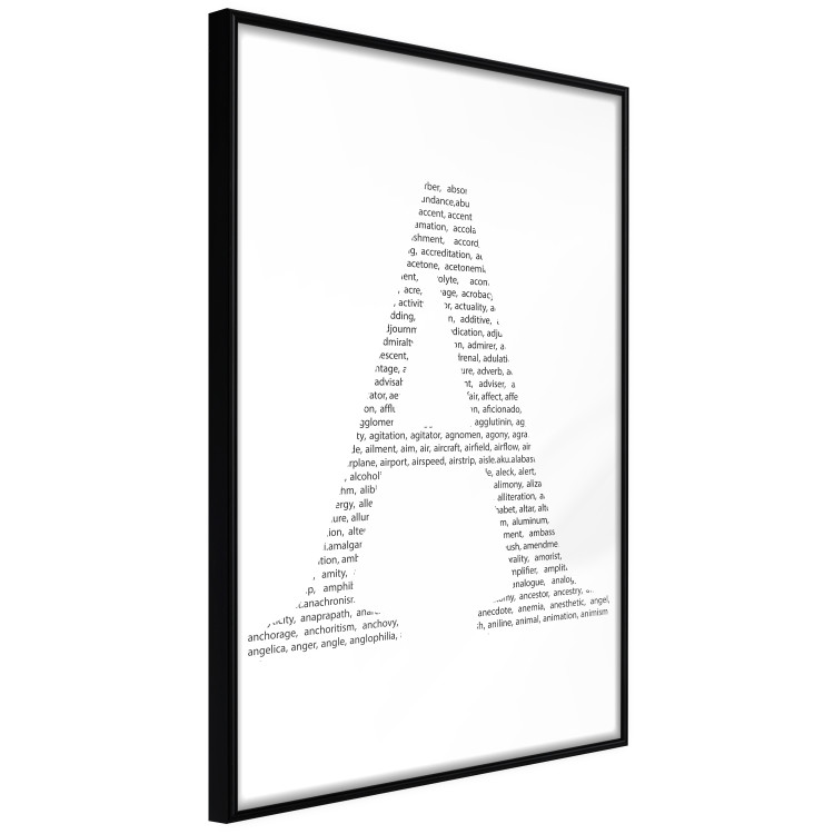 Poster Letter A - composition with texts forming the first letter of the alphabet 114864 additionalImage 10