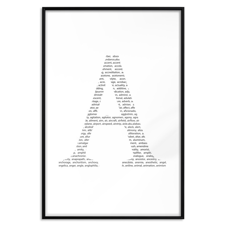 Poster Letter A - composition with texts forming the first letter of the alphabet 114864 additionalImage 15