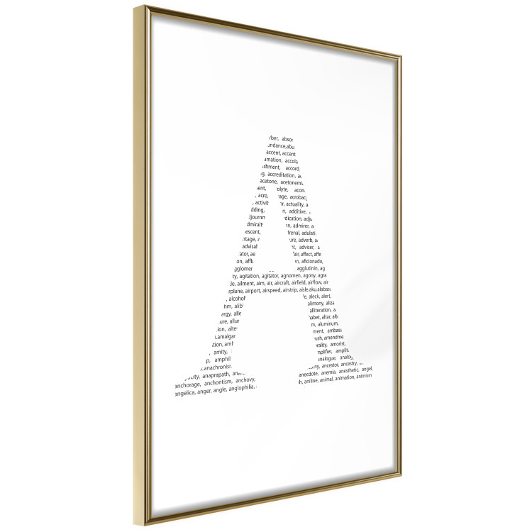 Poster Letter A - composition with texts forming the first letter of the alphabet 114864 additionalImage 6