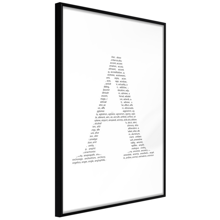 Poster Letter A - composition with texts forming the first letter of the alphabet 114864 additionalImage 11