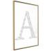 Poster Letter A - composition with texts forming the first letter of the alphabet 114864 additionalThumb 12