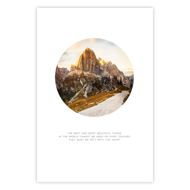 Wall Poster Magical place - majestic mountain landscape and English texts 114964 additionalImage 19