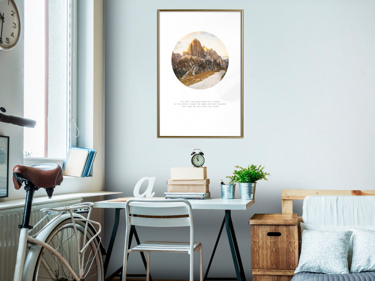 Wall Poster Magical place - majestic mountain landscape and English texts 114964 additionalImage 13