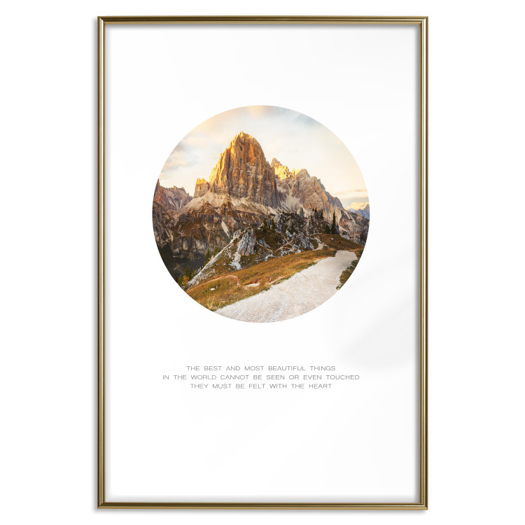 Wall Poster Magical place - majestic mountain landscape and English texts 114964 additionalImage 14