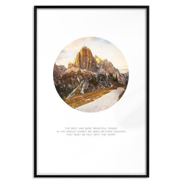 Wall Poster Magical place - majestic mountain landscape and English texts 114964 additionalImage 15