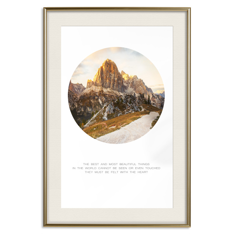 Wall Poster Magical place - majestic mountain landscape and English texts 114964 additionalImage 19