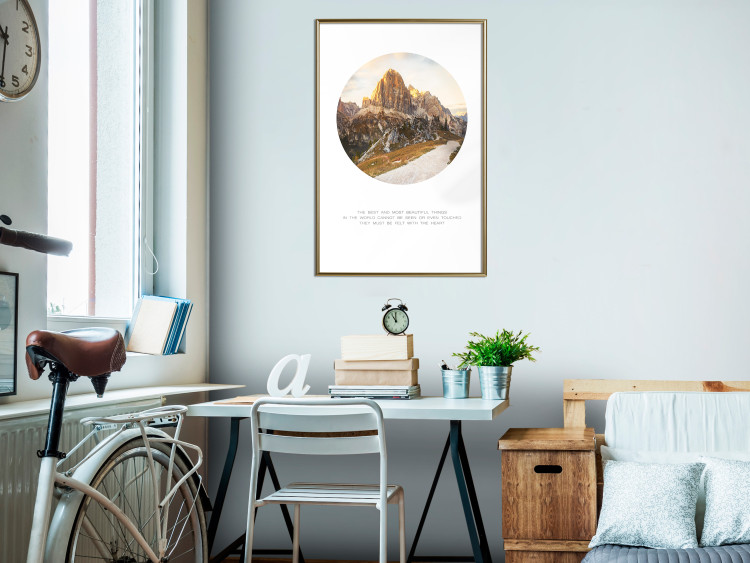 Wall Poster Magical place - majestic mountain landscape and English texts 114964 additionalImage 7