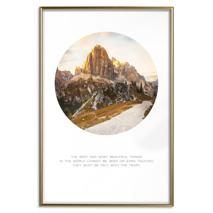 Wall Poster Magical place - majestic mountain landscape and English texts 114964 additionalImage 20